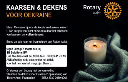 Rotary Aalst steunt Oekraïne tijdens de koude en donkere periodes zonder stroom.